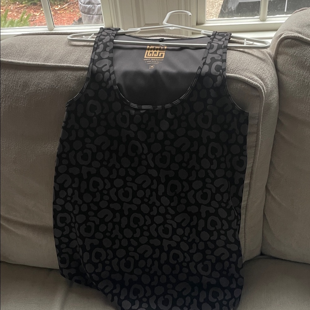 Stylish Black and Gray Patterned Tank Top